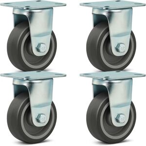 Wiltec Set 4x Transportrollen 75mm Kunststoffrad mit Bremse Wiltec Set 4x Transportrollen 75mm Kunststoffrad mit Bremse