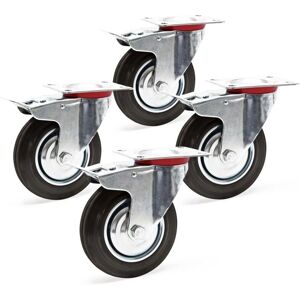 Wiltec Juego de 4 ruedas giratorias 200mm 150kg Wiltec Juego de 4 ruedas giratorias 200mm 150kg