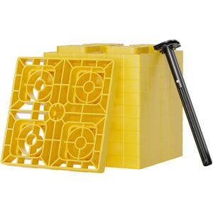 Wiltec Bloques de nivelación - Juego de 10 - Soporta hasta 13,5 toneladas - Placas de soporte para caravanas Wiltec Bloques de nivelación - Juego de 10 - Soporta hasta 13,5 toneladas - Placas de soporte para caravanas