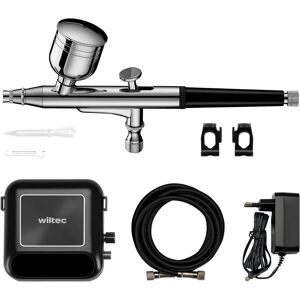 Wiltec HS-A10K Ensemble compresseur airbrush portable - 2,8 bar - Publicité Wiltec HS-A10K Ensemble compresseur airbrush portable - 2,8 bar - Publicité
