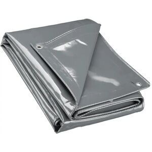 Wiltec Lona impermeable gris 5 x 9 m con ojales de acero inoxidable Wiltec Lona impermeable gris 5 x 9 m con ojales de acero inoxidable