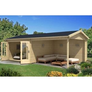 Alpholz Freiburg-44 ISO Gartenhaus - 44mm Wandstärke, Doppelgarage, Isoliert, 24,67m² Alpholz Freiburg-44 ISO Gartenhaus - 44mm Wandstärke, Doppelgarage, Isoliert, 24,67m²