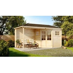Alpholz 5-Eck Gartenhaus mit Anbau Modell Franz-28 - Gartenhaus Alpholz 5-Eck Gartenhaus mit Anbau Modell Franz-28 - Gartenhaus