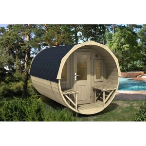 FinnTherm Fass-Sauna - Premium-Thermoholz - Bausatz - 210cm FinnTherm Fass-Sauna - Premium-Thermoholz - Bausatz - 210cm
