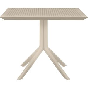 Homestoreking Taupe 80x80x74cm Table de jardin en plastique résistante aux intempéries - Publicité Homestoreking Taupe 80x80x74cm Table de jardin en plastique résistante aux intempéries - Publicité