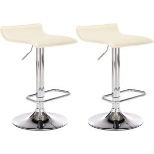 CLP Juego de 2 taburetes de bar Dyn Crema CLP Juego de 2 taburetes de bar Dyn Crema