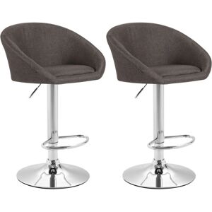 CLP Ensemble 2 Tabourets Miami en tissu - Tabouret de bar CLP Ensemble 2 Tabourets Miami en tissu - Tabouret de bar