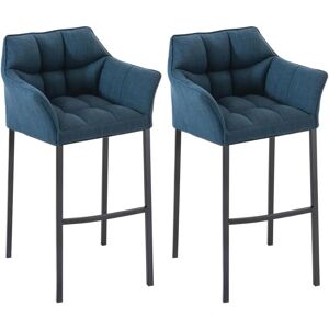 CLP - Ensemble de 2 tabourets Damaso en tissu - Moderne & Confortable - Publicité CLP - Ensemble de 2 tabourets Damaso en tissu - Moderne & Confortable - Publicité