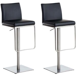 CLP Panama Taburete de Bar Ajustable - Cuero Sintético & Metal - Negro CLP Panama Taburete de Bar Ajustable - Cuero Sintético & Metal - Negro