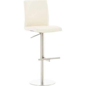 Tabouret de bar CLP Cadiz en similcuir - Crème - Réglable et pivotant Tabouret de bar CLP Cadiz en similcuir - Crème - Réglable et pivotant