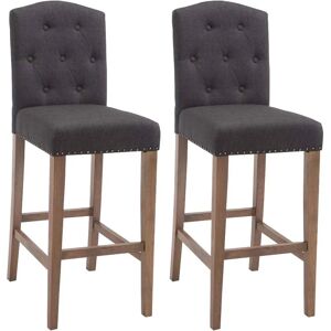 CLP Louise Gris Foncé Antique Clair 2 Pièces Tabouret de Bar - Mobilier de Bar CLP Louise Gris Foncé Antique Clair 2 Pièces Tabouret de Bar - Mobilier de Bar