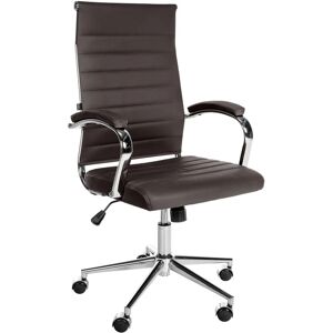 Chaise de Bureau Mollis Cuir Véritable Ajustable 102-112cm - Publicité Chaise de Bureau Mollis Cuir Véritable Ajustable 102-112cm - Publicité