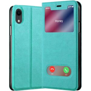 Oppo A53 Schutzhülle in Minz Türkis mit Doppel-Fenster Oppo A53 Schutzhülle in Minz Türkis mit Doppel-Fenster