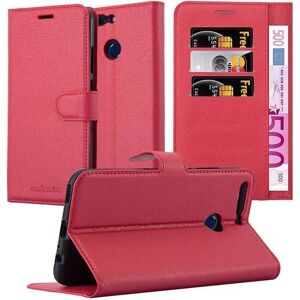 Oppo A53 Honor V9 Hülle - Schutzcover mit Kartenfächern - Rot Oppo A53 Honor V9 Hülle - Schutzcover mit Kartenfächern - Rot