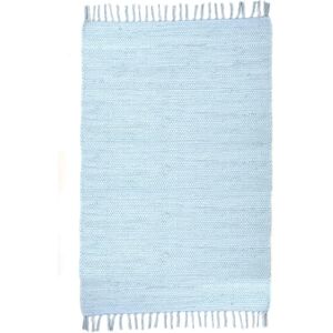 THEKO Katoen Blauw 70x140cm Vlakgeweven Tapijt THEKO Katoen Blauw 70x140cm Vlakgeweven Tapijt