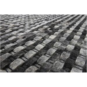 THEKO Wollteppich Tauern - Handgewebt, Dunkelgrau, 140x200cm, 10mm - Teppich THEKO Wollteppich Tauern - Handgewebt, Dunkelgrau, 140x200cm, 10mm - Teppich