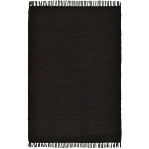 THEKO Happy Cotton Teppich - Handgewebt, 5mm, Schwarz, Rechteckig THEKO Happy Cotton Teppich - Handgewebt, 5mm, Schwarz, Rechteckig