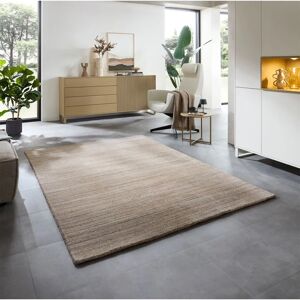 THEKO San Diego Wollteppich - Beige/Braun, Handgewebt, 60x90cm - Teppich THEKO San Diego Wollteppich - Beige/Braun, Handgewebt, 60x90cm - Teppich