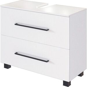 WELLTIME Luena Weiß MDF Waschbeckenunterschrank mit Siphonausschnitt - Waschbeckenunterschrank WELLTIME Luena Weiß MDF Waschbeckenunterschrank mit Siphonausschnitt - Waschbeckenunterschrank