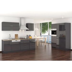 Held Möbel Mailand Küchenzeile - 390cm MDF Hochglanz Fronten Held Möbel Mailand Küchenzeile - 390cm MDF Hochglanz Fronten