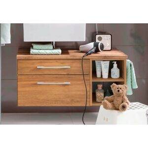 WELLTIME Davos Badschrank - Soft-Close-Schubladen, Siphonausschnitt links, Holz WELLTIME Davos Badschrank - Soft-Close-Schubladen, Siphonausschnitt links, Holz