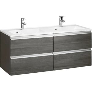 WELLTIME Ohio Badmöbel - Eichefarben, Silber, Graphit WELLTIME Ohio Badmöbel - Eichefarben, Silber, Graphit