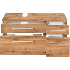 WELLTIME Davos Waschbeckenunterschrank - Soft-Close, 90x41x47 cm, Eichefarben WELLTIME Davos Waschbeckenunterschrank - Soft-Close, 90x41x47 cm, Eichefarben