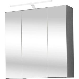 WELLTIME Portofino Bad-Spiegelschrank - 3 Türen, LED, 60x20x66cm WELLTIME Portofino Bad-Spiegelschrank - 3 Türen, LED, 60x20x66cm