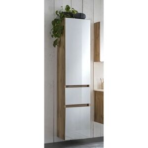 WELLTIME Horki Badezimmer-Schrank - 2 Stück, Weiß, 40cm Breit, 180cm Hoch WELLTIME Horki Badezimmer-Schrank - 2 Stück, Weiß, 40cm Breit, 180cm Hoch