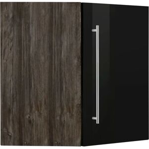 Kochstation KS-Samos Hängeschrank - Eiche Vintage & Schwarz Hochglanz - Küchenschrank Kochstation KS-Samos Hängeschrank - Eiche Vintage & Schwarz Hochglanz - Küchenschrank