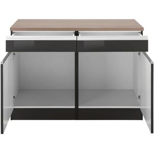 HELD MÖBEL Ohio - 120cm Grau Hochglanz Unterschrank HELD MÖBEL Ohio - 120cm Grau Hochglanz Unterschrank