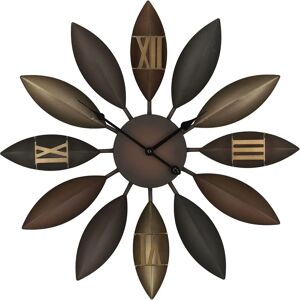 Beliani Wall Clock Brown Iron Flower Shape 55cm - Wall Clock Beliani Wall Clock Brown Iron Flower Shape 55cm - Wall Clock