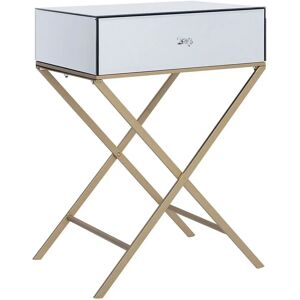 Beliani Silver VIVY Side Table - Modern Glam Style Beliani Silver VIVY Side Table - Modern Glam Style