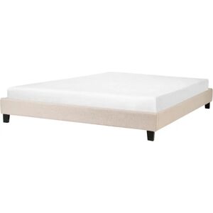 Beliani Super King Size Bed Beige - Bed Beliani Super King Size Bed Beige - Bed