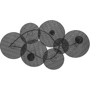 Beliani Wall Decor Multicolour Metal 49 x 91 cm Circles - Wall Decor Beliani Wall Decor Multicolour Metal 49 x 91 cm Circles - Wall Decor