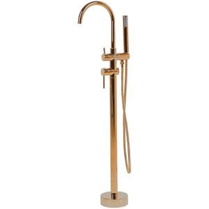 Beliani Copper Freestanding Bathtub Mixer Tap - Modern Design Beliani Copper Freestanding Bathtub Mixer Tap - Modern Design