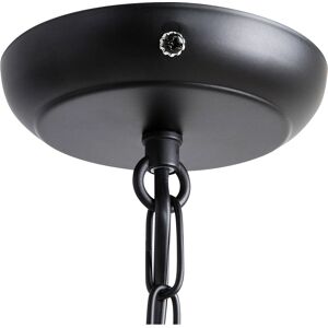 Lámpara colgante Beliani jaula de metal negro estilo vintage glam Lámpara colgante Beliani jaula de metal negro estilo vintage glam