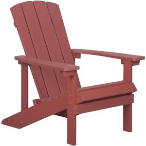 Beliani Garden Chair Red Weather Resistant Modern Style - Garden Chair Beliani Garden Chair Red Weather Resistant Modern Style - Garden Chair