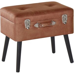 Beliani MALLARD Brauner Kunstleder Storage Hocker - Hocker Beliani MALLARD Brauner Kunstleder Storage Hocker - Hocker