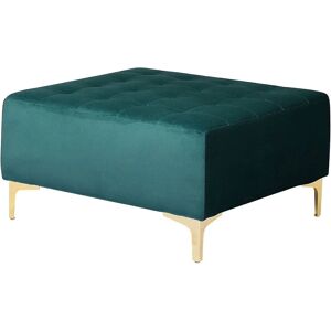 Beliani Teal Velvet Ottoman - Footstool - Square - Modern Living Room Beliani Teal Velvet Ottoman - Footstool - Square - Modern Living Room