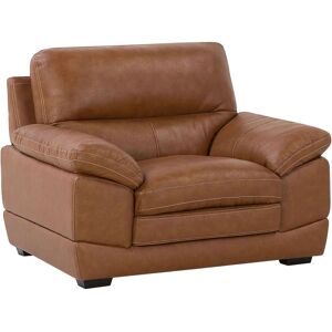 Fauteuil Beliani en Cuir Marron - Armchair - Faux Leather - 85x89x115 cm - Publicité Fauteuil Beliani en Cuir Marron - Armchair - Faux Leather - 85x89x115 cm - Publicité