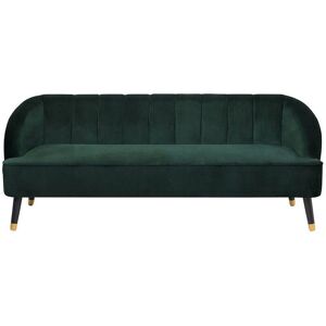 Beliani Emerald Green Velvet 3 Seater Sofa - Sofa Beliani Emerald Green Velvet 3 Seater Sofa - Sofa