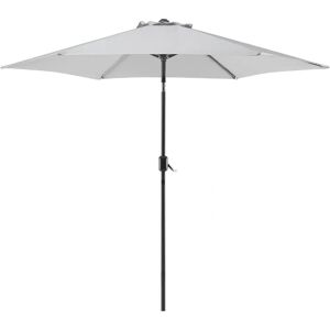 Beliani Garden Parasol Light Grey Aluminium Frame 230 x 270 x 270 cm - Garden Parasol Beliani Garden Parasol Light Grey Aluminium Frame 230 x 270 x 270 cm - Garden Parasol