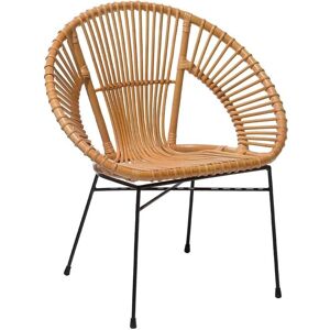 Beliani Rattan Armchair Sand Beige - Armchair Beliani Rattan Armchair Sand Beige - Armchair