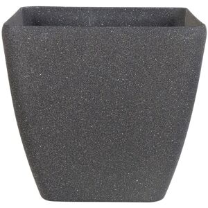 Beliani Plant Pot Zeli - Dark Grey Square 49cm - Plant Pot Beliani Plant Pot Zeli - Dark Grey Square 49cm - Plant Pot