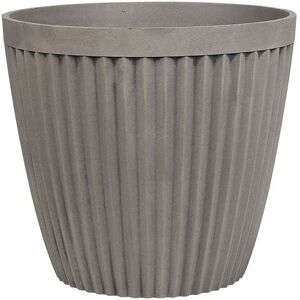 Beliani Plant Pot Taupe - Outdoor All-Weather Round 36cm Beliani Plant Pot Taupe - Outdoor All-Weather Round 36cm