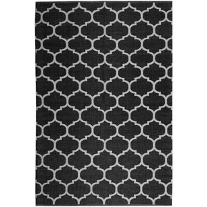 Beliani Reversible Area Rug 140 x 200 cm Black and White ALADANA - Area Rug Beliani Reversible Area Rug 140 x 200 cm Black and White ALADANA - Area Rug