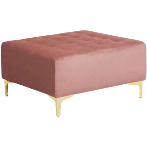 Beliani Ottoman en Velours Rose - Reposapiés Moderne - Publicité Beliani Ottoman en Velours Rose - Reposapiés Moderne - Publicité