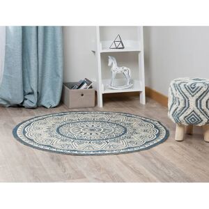 Beliani Blue Hemp Round Rug - Area Rug Beliani Blue Hemp Round Rug - Area Rug