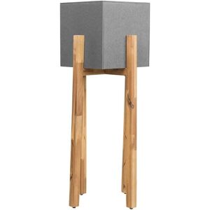 Beliani Plant Stand Grey Concrete Square 30 x 30 cm Solid Wood Base Modern Industrial Tall Plant Pot Planter - Plant Pot Beliani Plant Stand Grey Concrete Square 30 x 30 cm Solid Wood Base Modern Industrial Tall Plant Pot Planter - Plant Pot